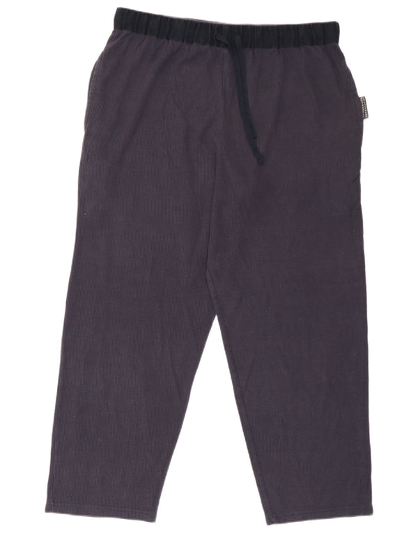 Calça de treino masculina Marks & Spencer, corte médio, azul marinho, algodão