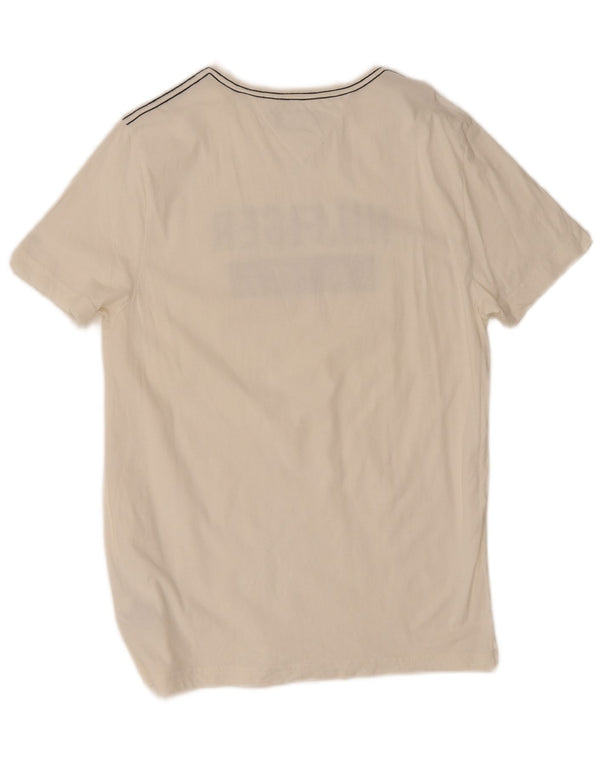 Tommy Hilfiger Camiseta masculina gráfica grande algodão branco