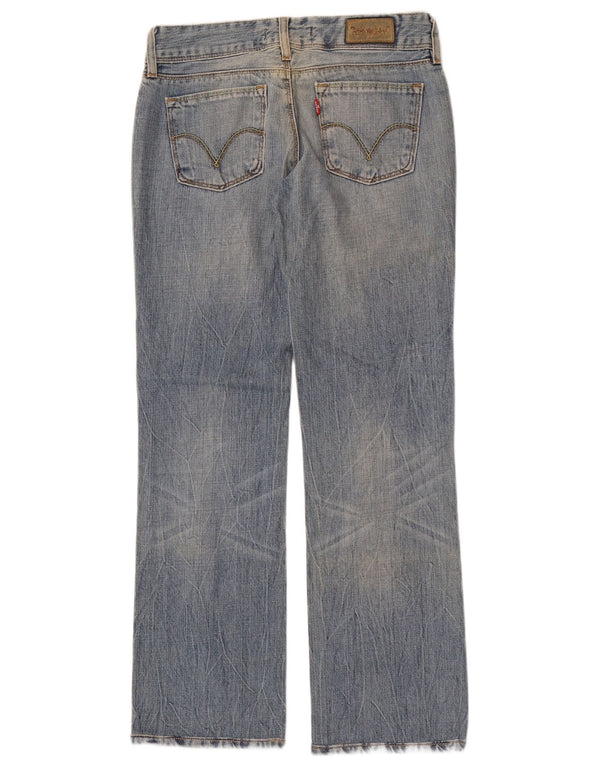 Calça jeans feminina Levi's 570 Straight W28 L30 azul algodão