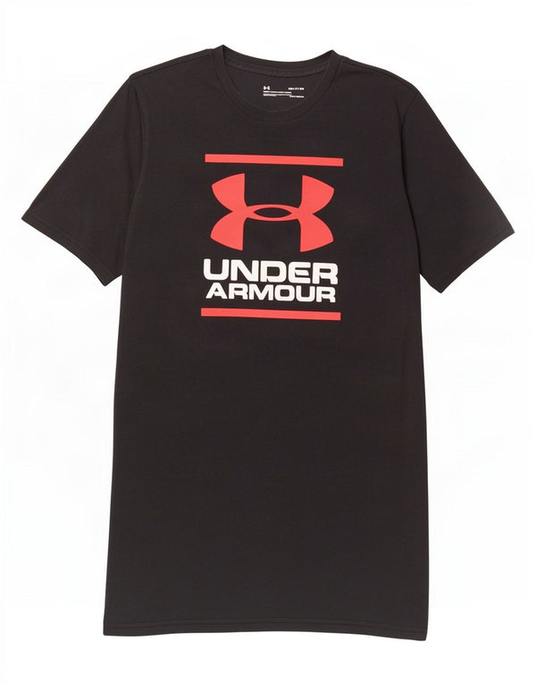 Camiseta masculina Under Armour Heat Gear Loose Fit Graphic Top Pequeno Preto