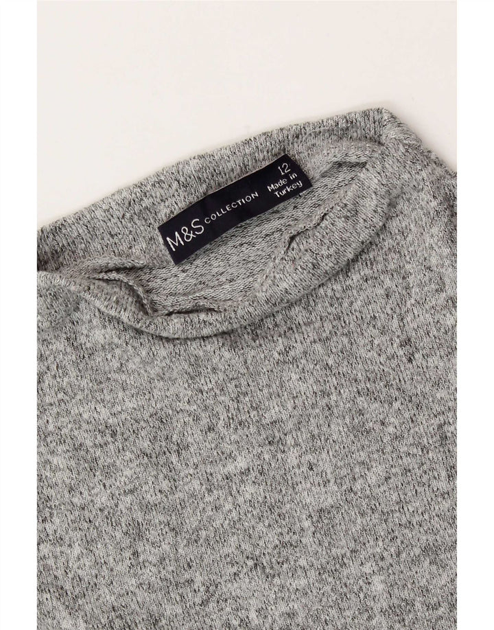 Camiseta feminina Marks & Spencer UK 12 cinza médio manchado