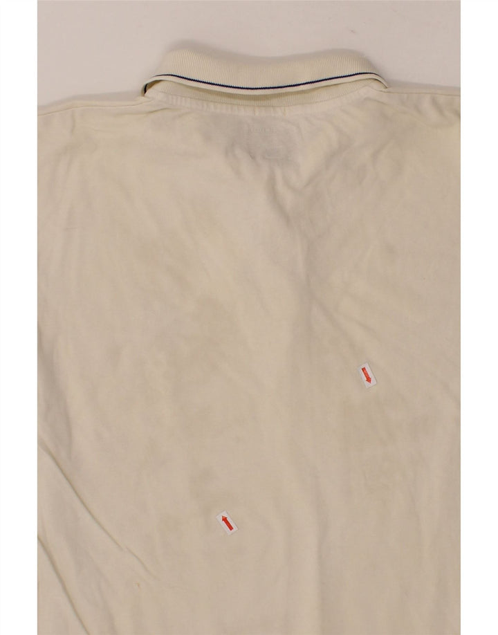 WRANGLER Mens Slim Fit Polo Shirt 2XL Off White Cotton Vintage Wrangler and Second-Hand Wrangler from Messina Hembry 