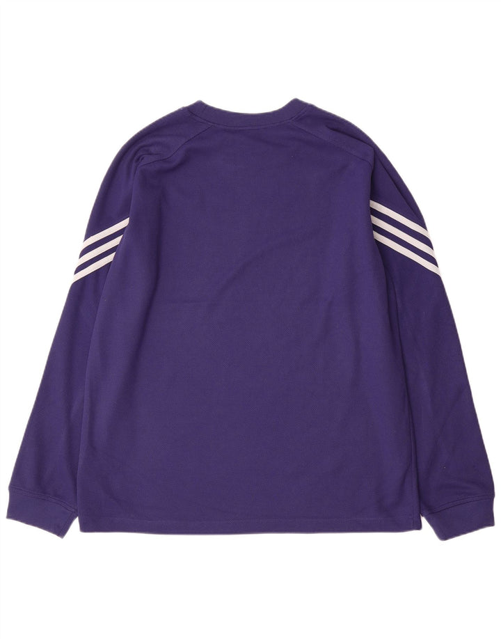 Adidas Mens Top Manga Longa Médio Roxo Poliéster