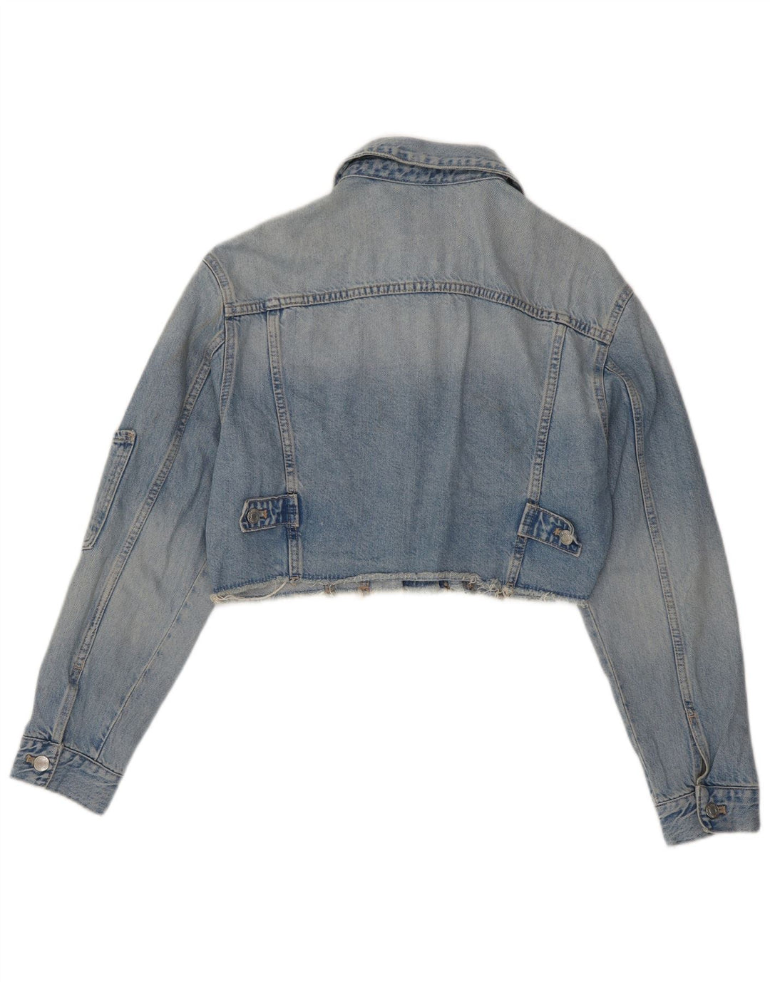 ZARA Jaqueta jeans feminina superdimensionada Reino Unido 10 algodão azul pequeno