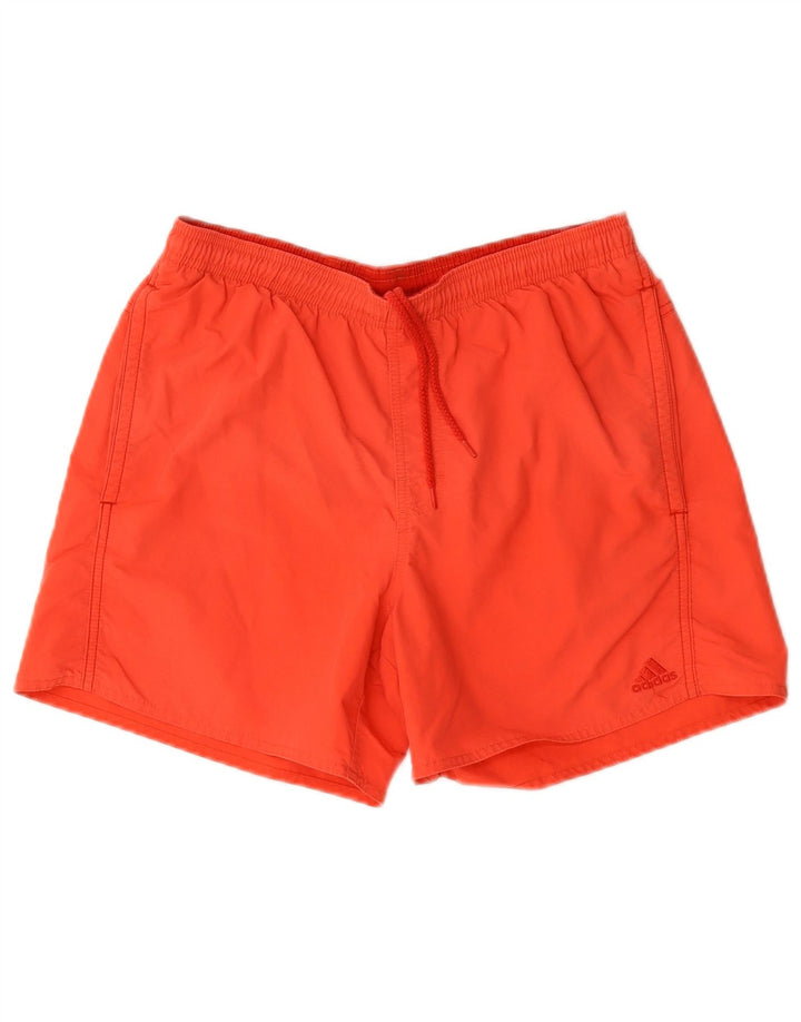 Shorts esportivos masculinos Adidas pequenos poliamida vermelha