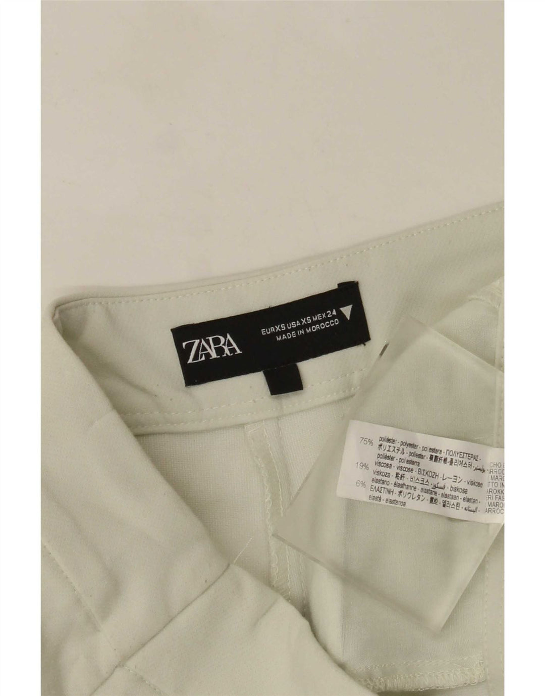 Zara Womens Skort Hot Pants XS W25 Verde Poliéster