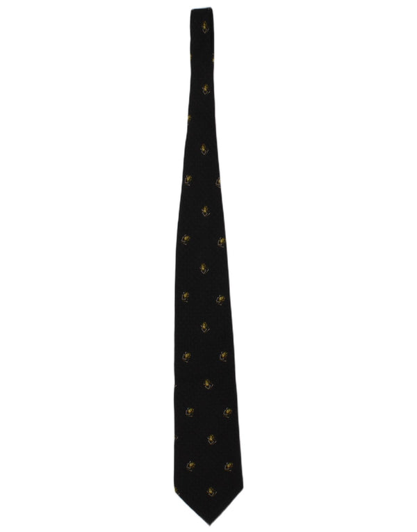 Gravata Cravatte Masculina Valentino Tamanho Único Preto Floral Seda Designer