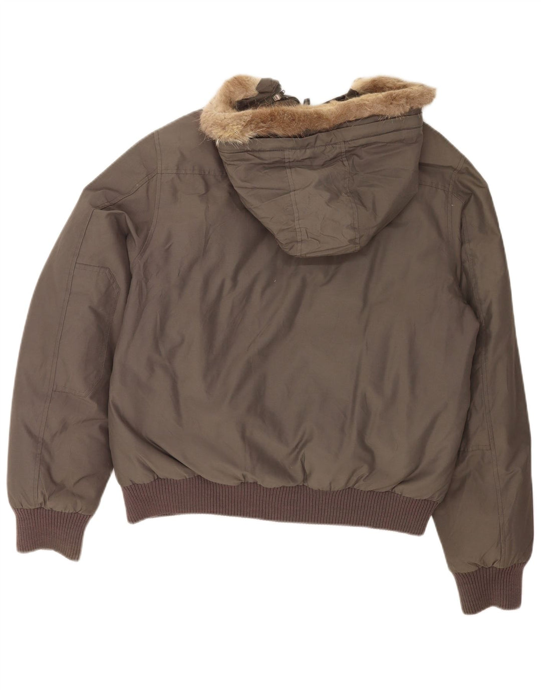 Jaqueta bomber masculina Woolrich acolchoada com capuz Reino Unido 40 algodão cinza grande