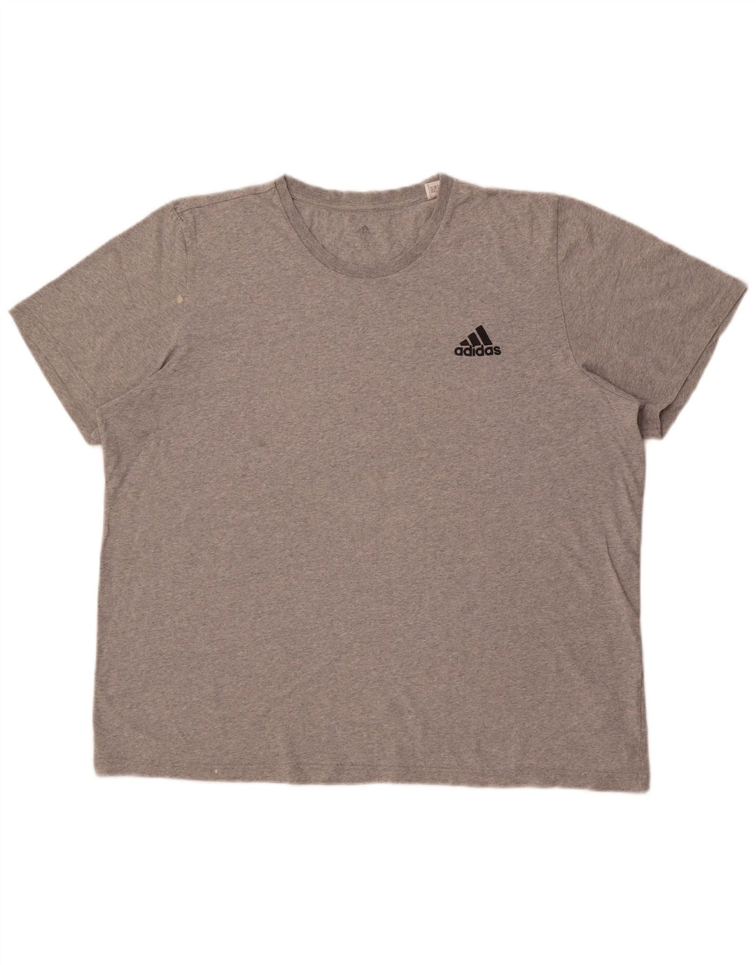 Camiseta masculina Adidas Top XL cinza manchado de algodão