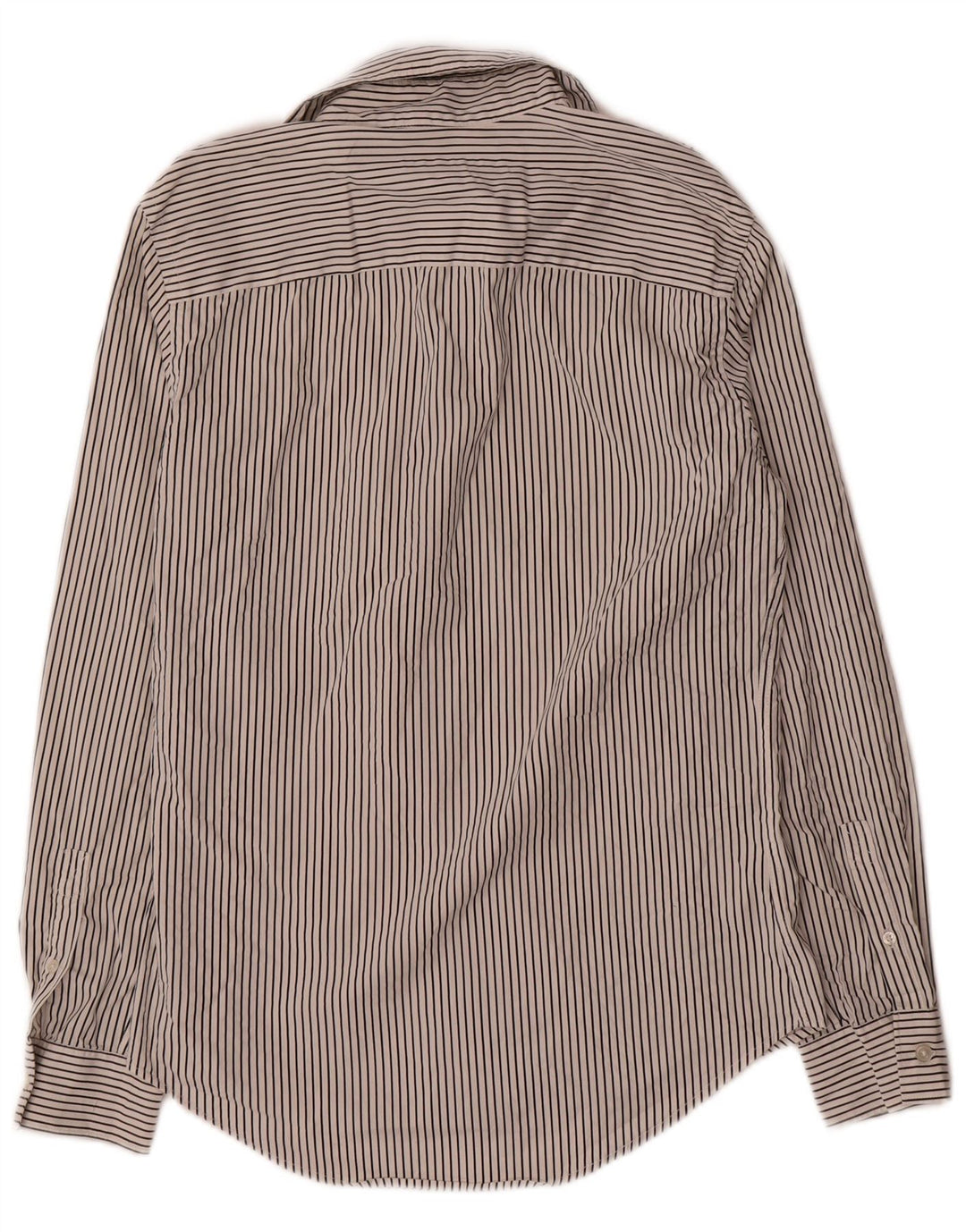 Camisa masculina Zara Super Slim Fit média listrada branca
