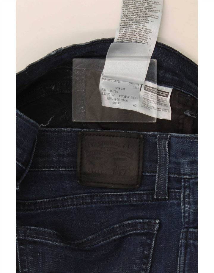 Jeans slim feminino Levi's W28 L26 algodão azul marinho