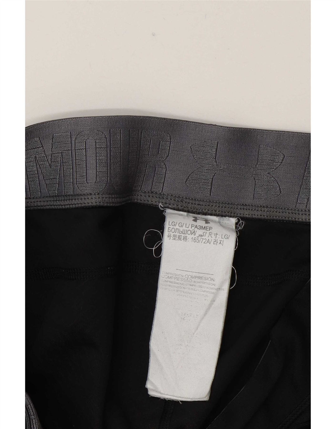 Under Armour Womens Capri Leggings UK 16 Grande Poliéster Preto
