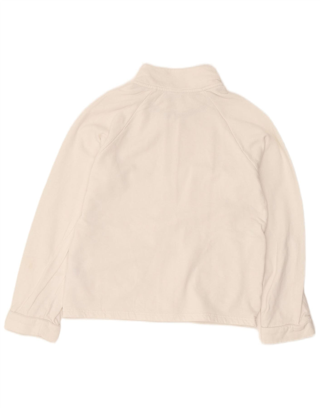 Adidas Womens Tracksuit Top Jacket UK 12 Médio Algodão Branco