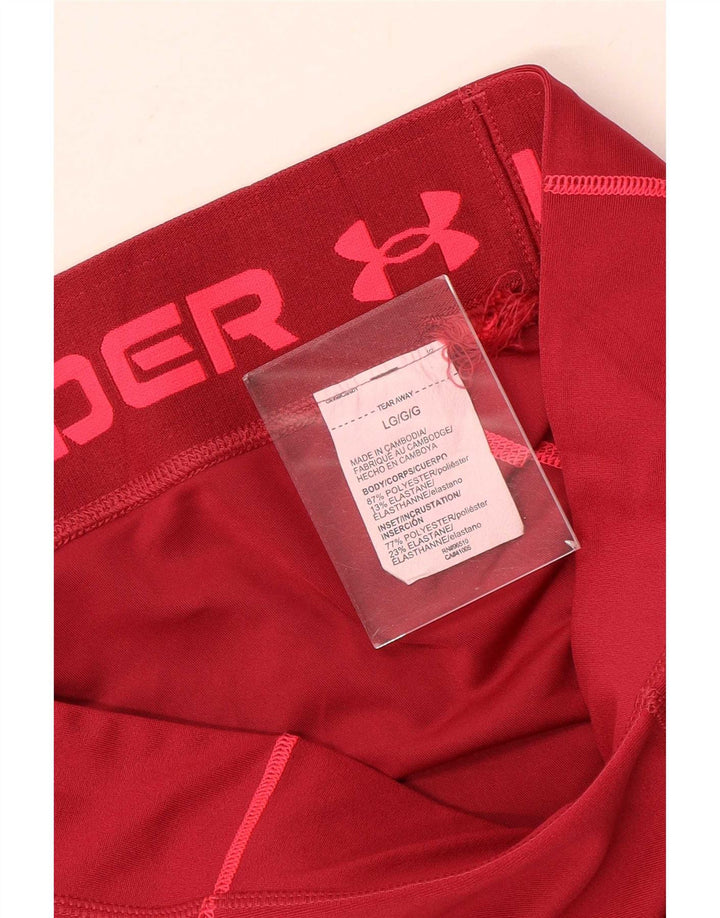 Shorts esportivos femininos Under Armour UK 14 grandes vermelhos