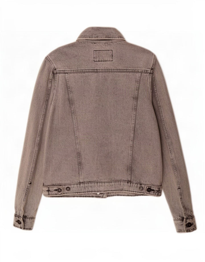 Jaqueta jeans feminina Marks & Spencer UK 10 algodão cinza pequeno