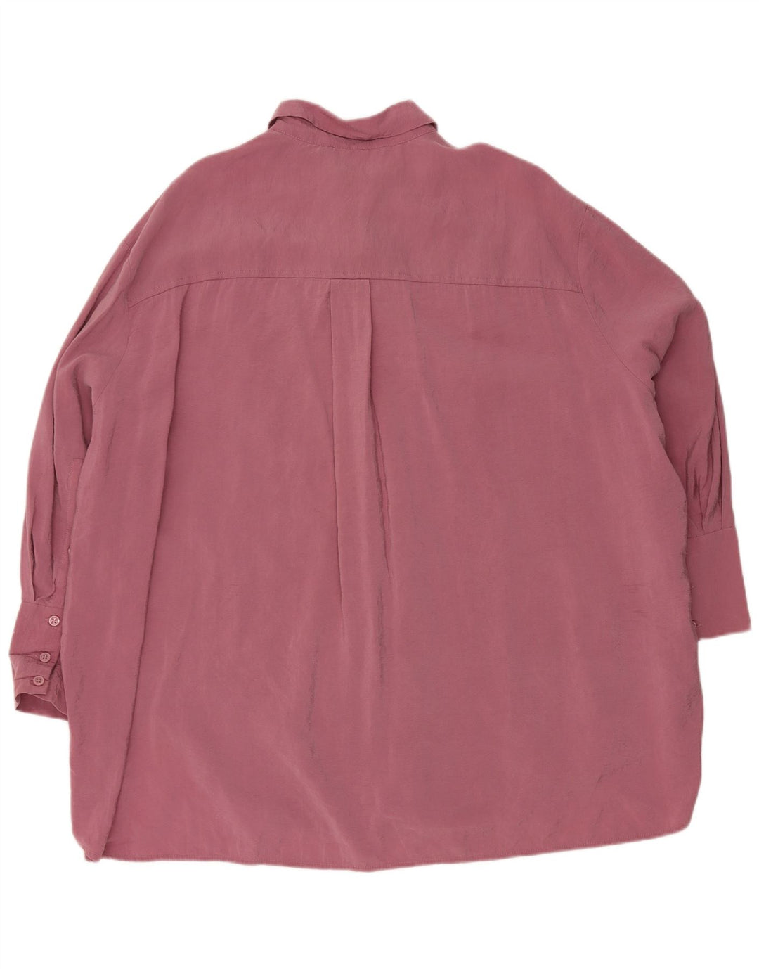 Blusa feminina Zara Longline Oversized UK 14 Médio Rosa Modal