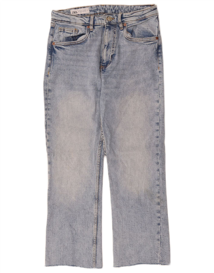 Calça jeans feminina Zara EU 38 pequena W28 L24 azul algodão