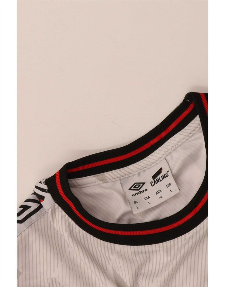 Camiseta gráfica masculina Umbro Top grande branco geométrico