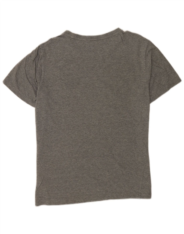 Camiseta masculina Puma Graphic Top cinza médio algodão manchado