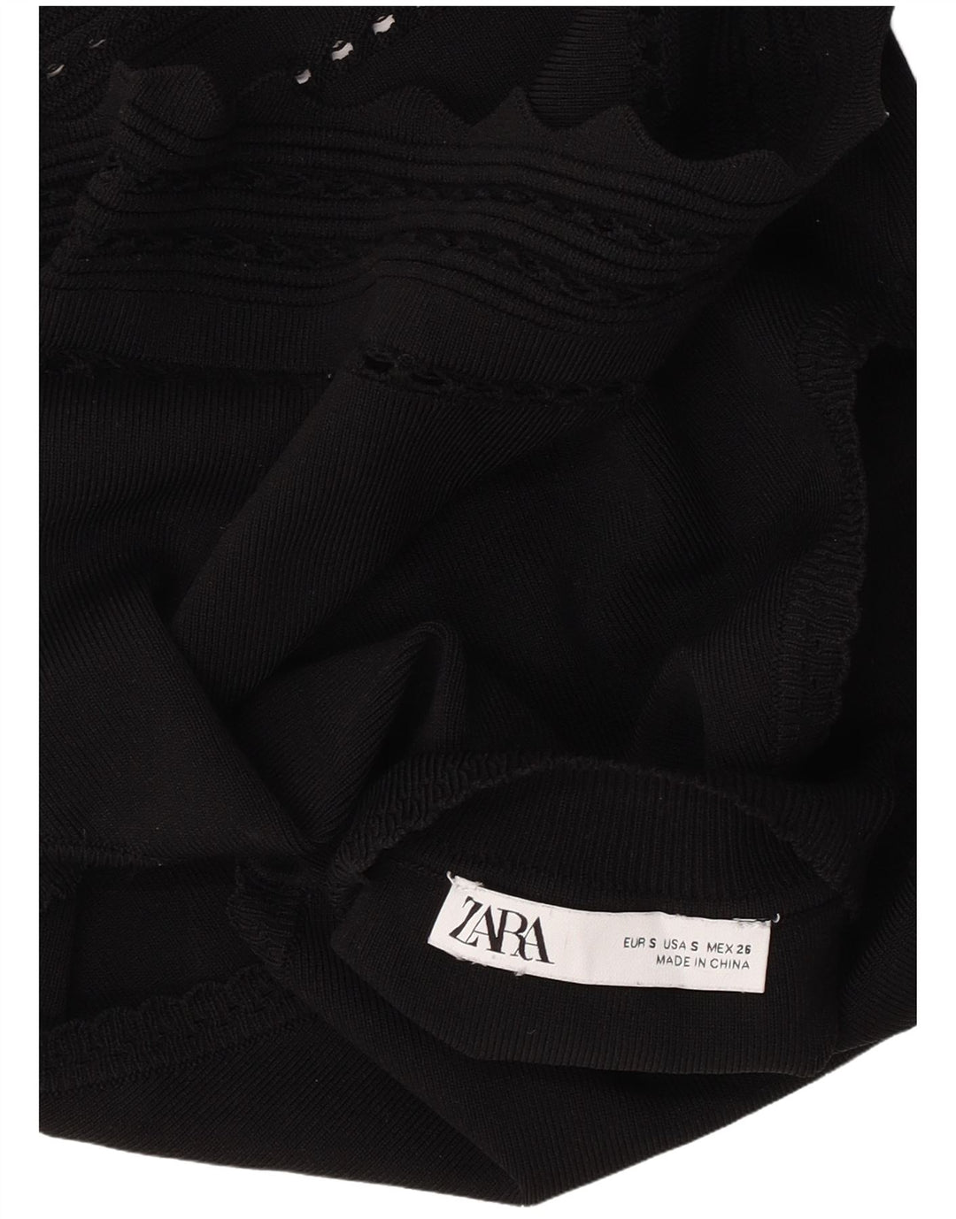 Zara Womens Crop Vest Regata Reino Unido 8 Pequeno Preto