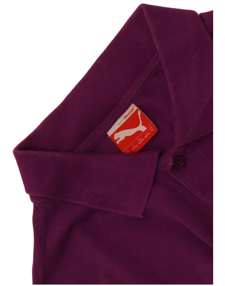 Camisa polo masculina Puma médio roxo
