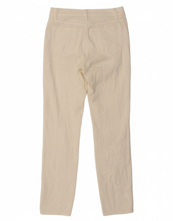 Calça casual feminina ROCCOBAROCCO IT 44 médio W28 L31 algodão branco