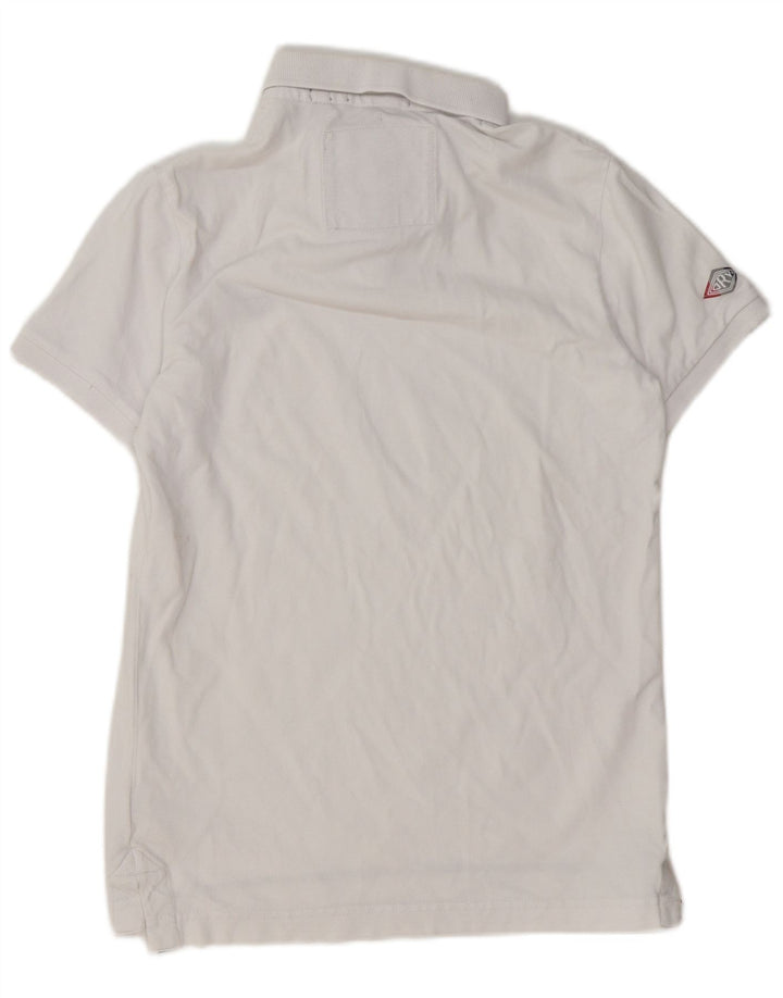 Camisa polo masculina Superdry médio algodão branco