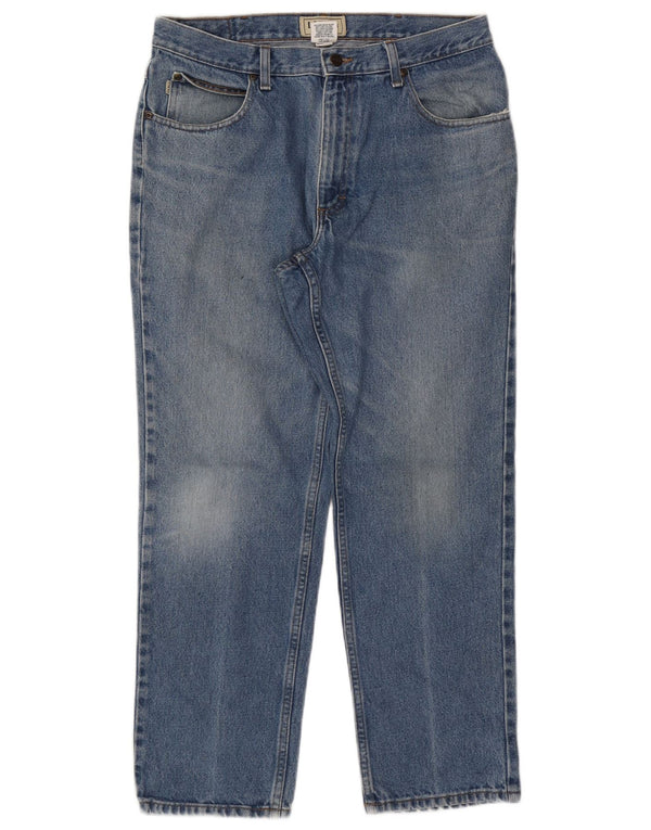 L.L.BEAN Calça jeans masculina clássica de ajuste reto W34 L29 algodão azul