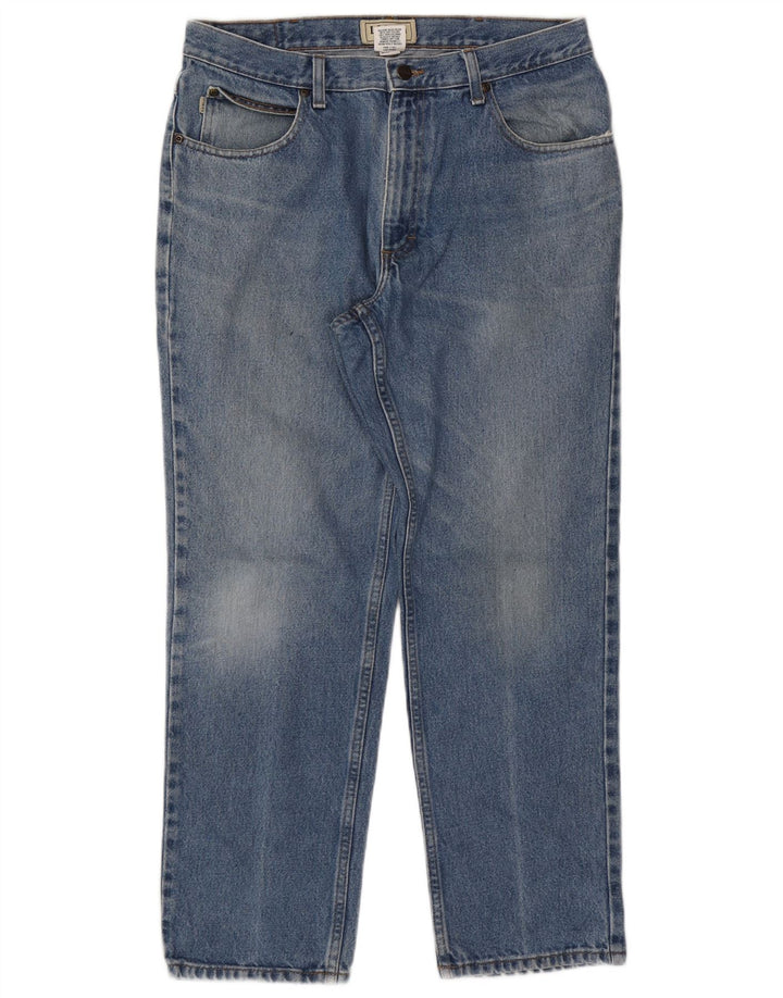 L.L.BEAN Calça jeans masculina clássica de ajuste reto W34 L29 algodão azul