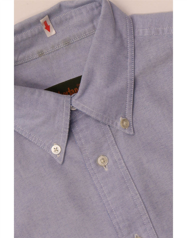 Camisa masculina de manga curta Timberland azul médio algodão