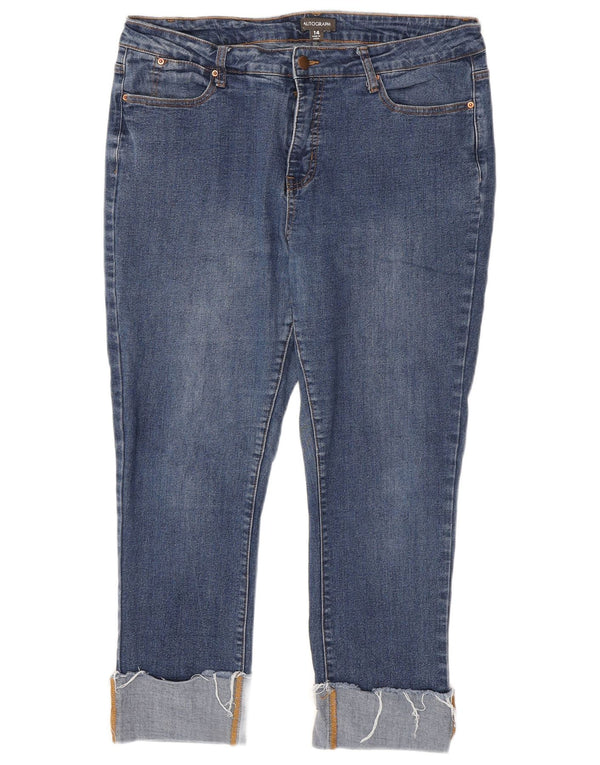 Jeans Marks & Spencer Feminino Autograph Cropped Reino Unido 14 Grande W34 L24 Azul