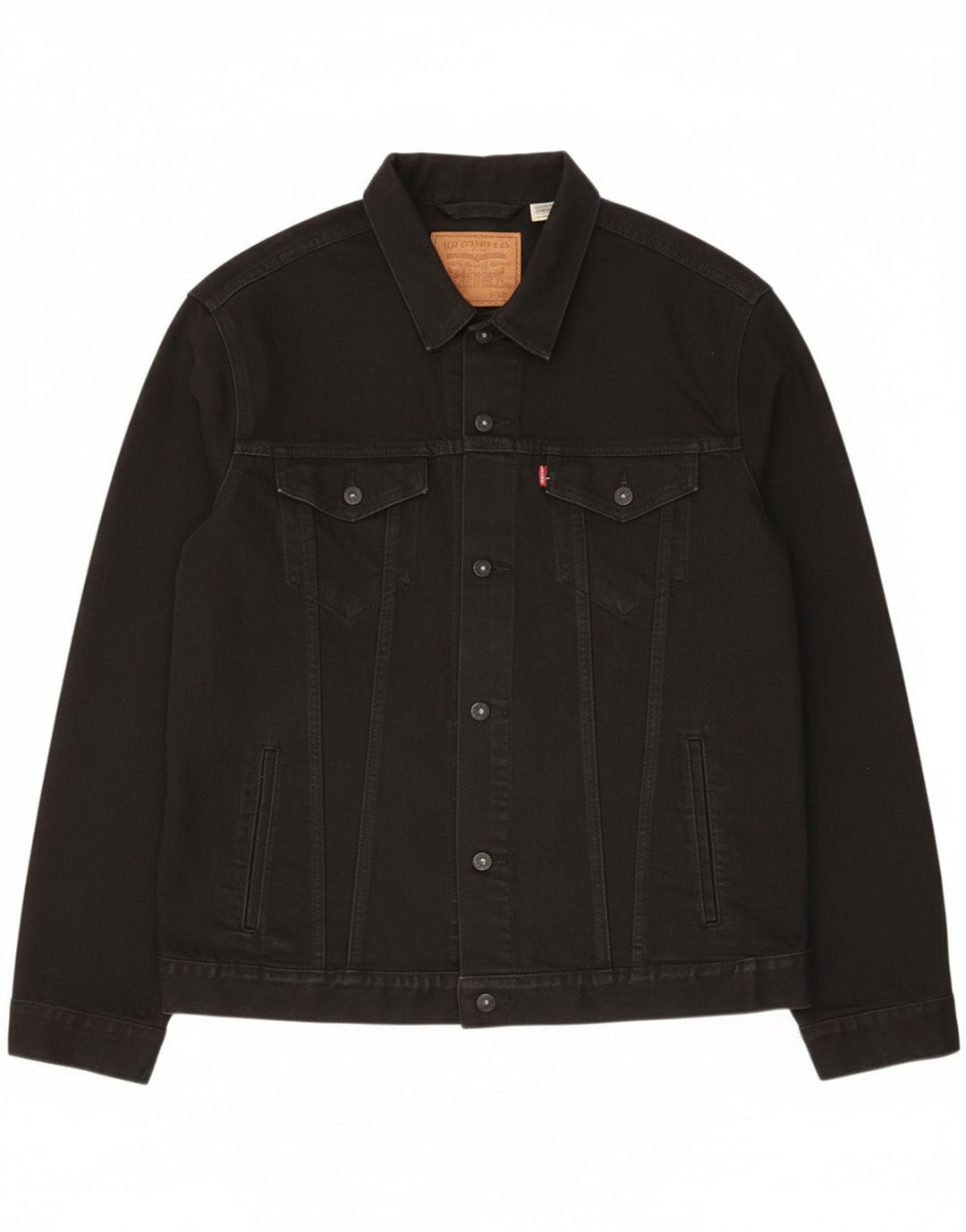 Jaqueta jeans masculina Levi's UK 44 2XL algodão preto