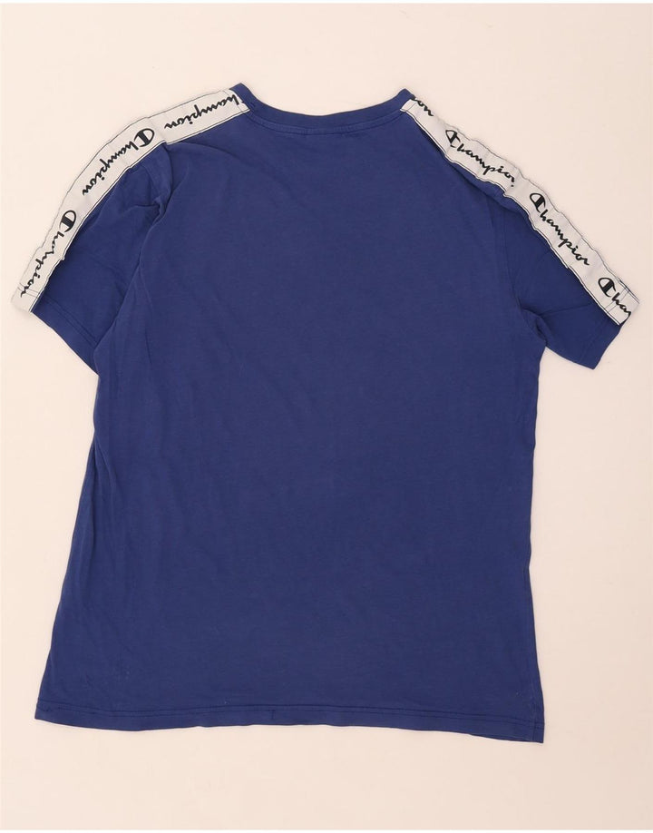 Camiseta gráfica masculina Champion XL azul colorblock