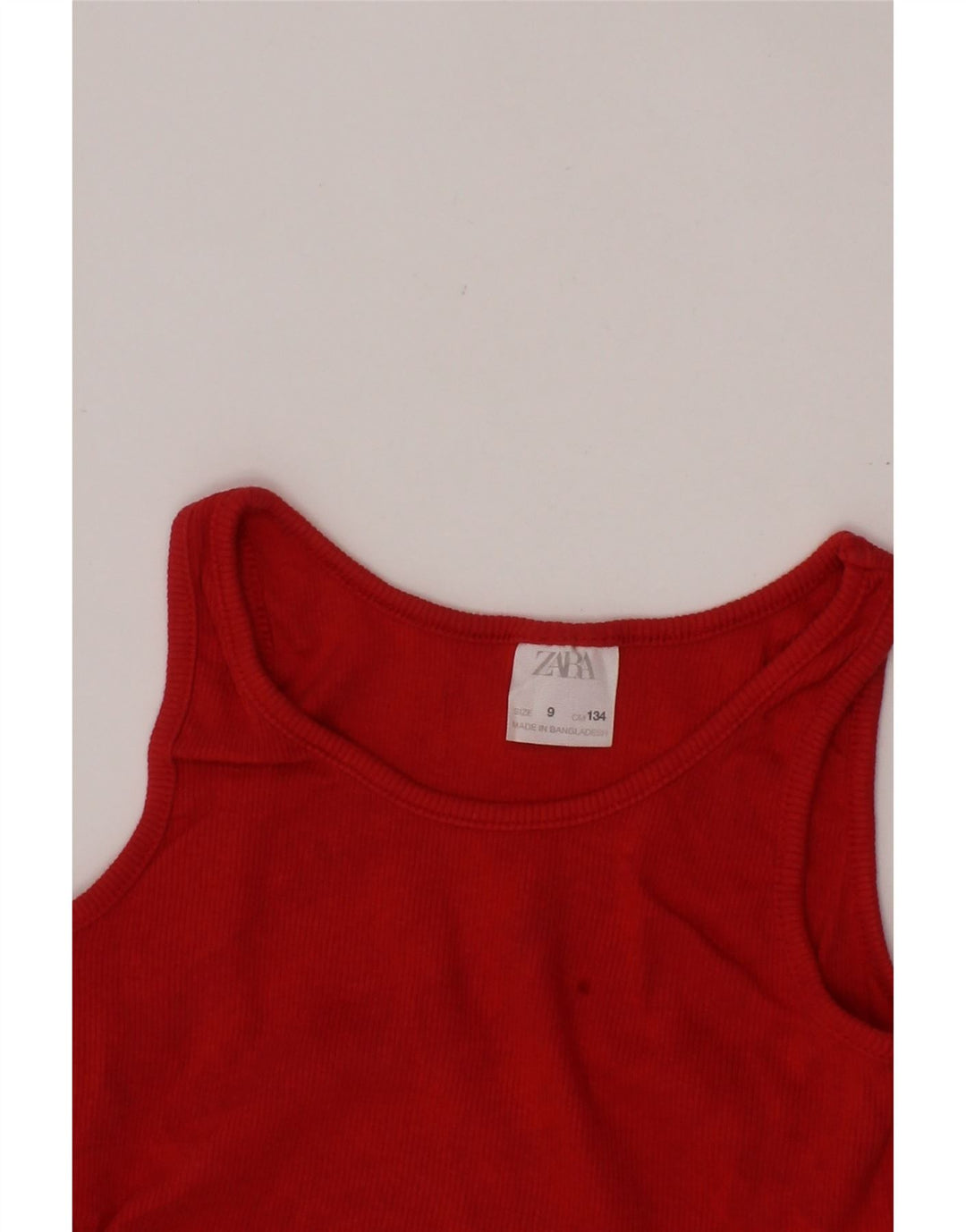Blusa sem mangas para meninas ZARA 8-9 anos vermelho