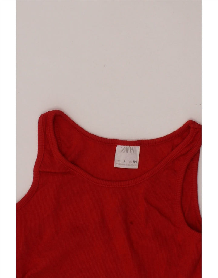 Blusa sem mangas para meninas ZARA 8-9 anos vermelho