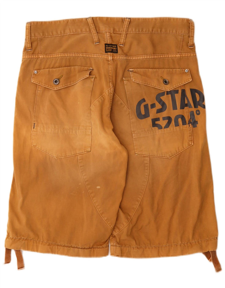G-Star Mens Graphic Cargo Shorts W34 Grande Algodão Bege