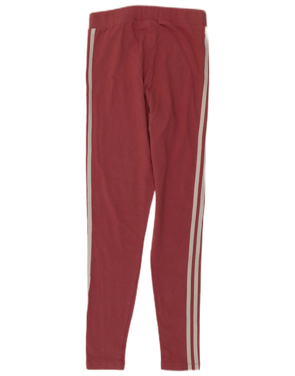Leggings Adidas Femininas UK 10 Pequenas Algodão Rosa