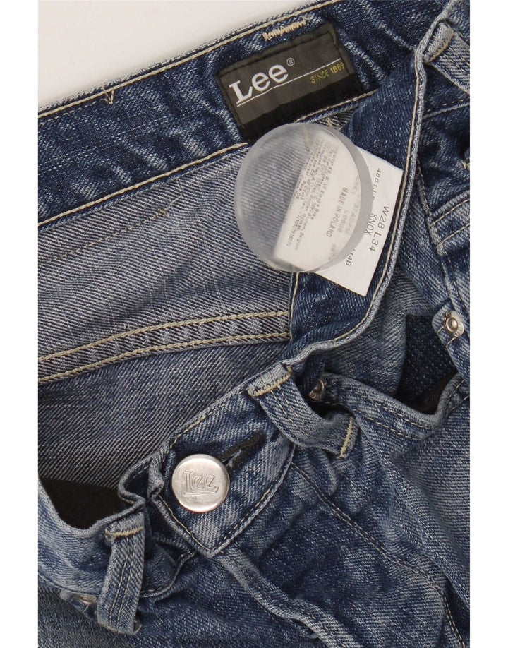 Lee Womens Knox Straight Jeans W28 L28 Azul Algodão