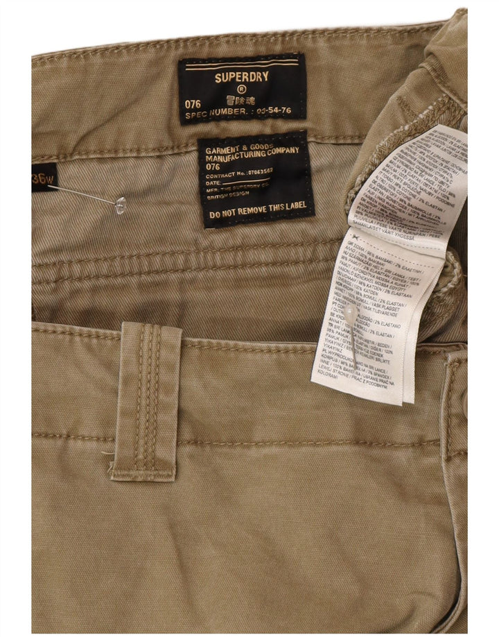 Superdry Mens Cargo Shorts W36 Grande Algodão Bege
