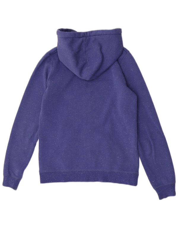 Camisola com capuz com fecho de correr feminino animal Reino Unido 8 algodão manchado azul pequeno
