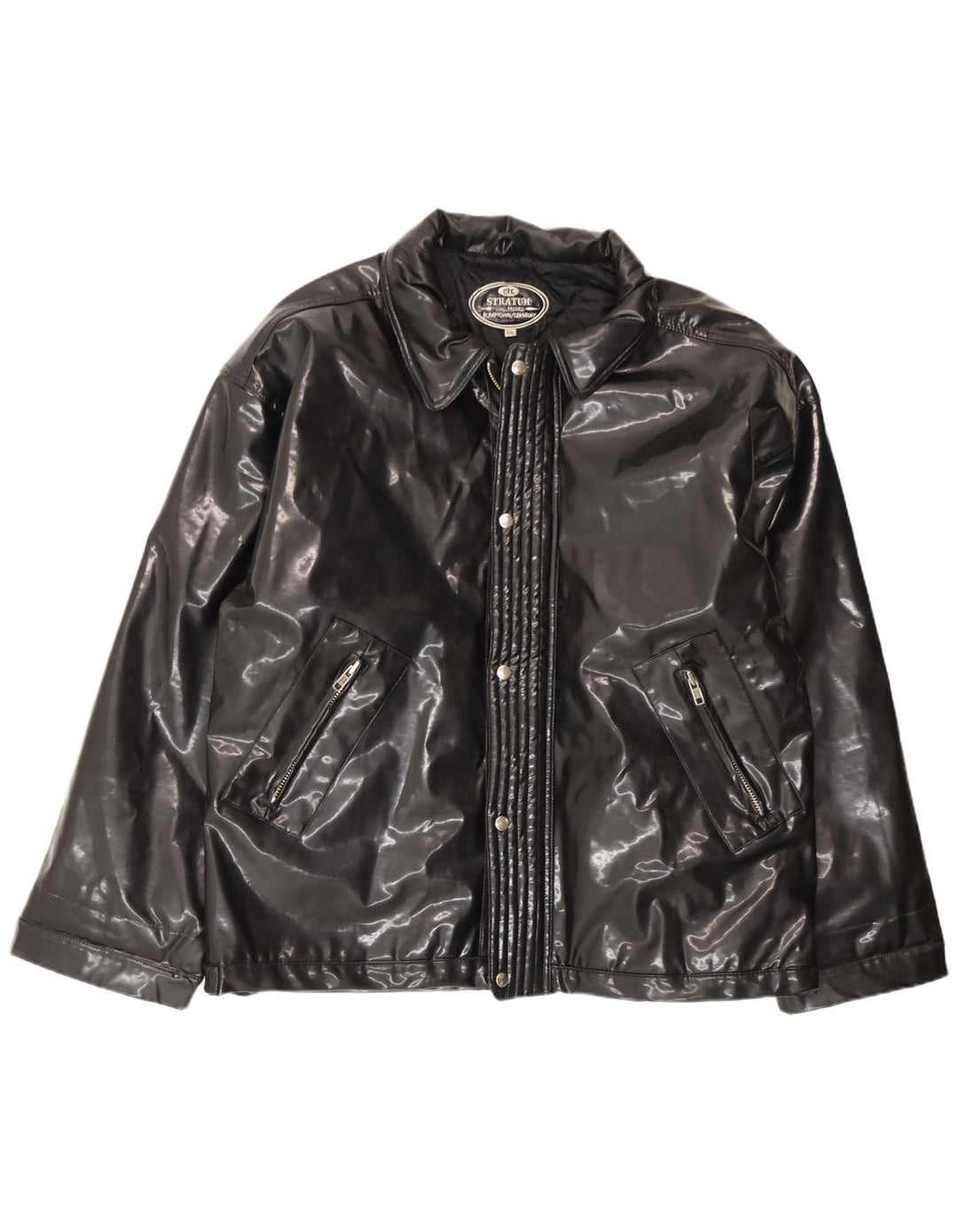 Jaqueta bomber masculina vintage UK 44 2XL preta