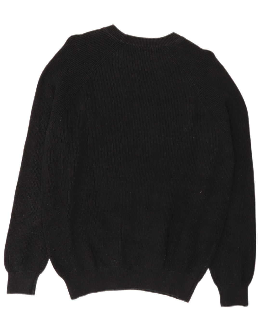 Zara Suéter masculino com gola canoa pequeno algodão preto