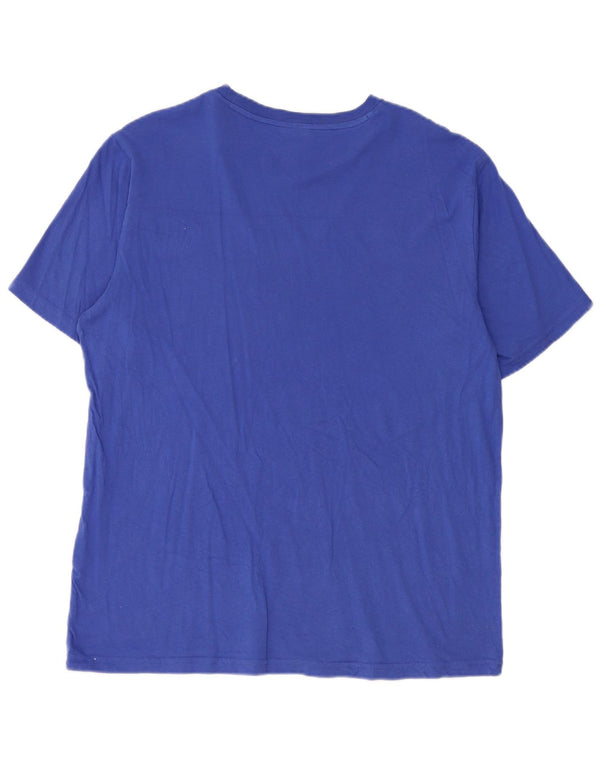 Camiseta gráfica masculina Champion azul médio