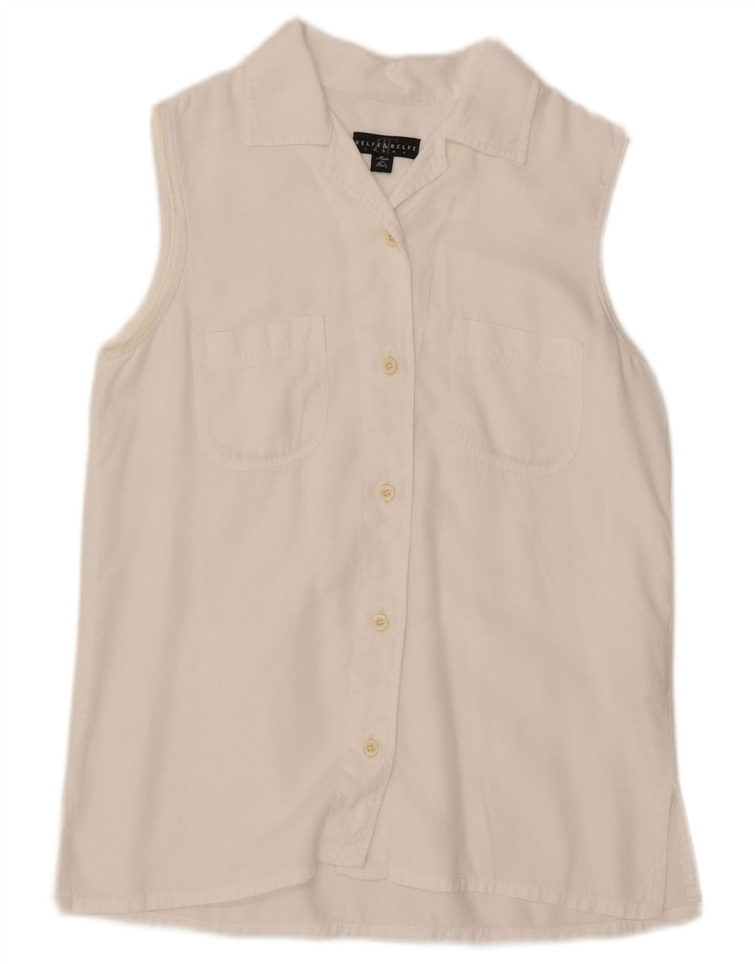 Belfe & Belfe blusa feminina sem mangas IT 42 médio branco Lyocell