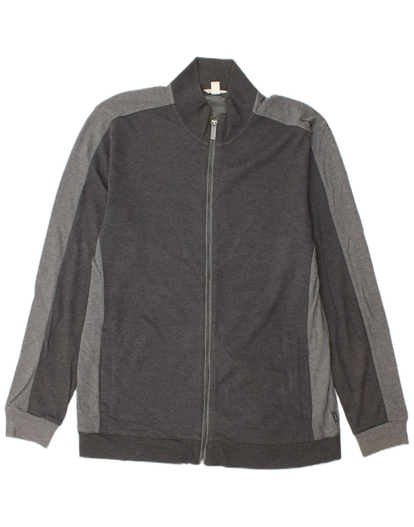 CALVIN KLEIN Mens Tracksuit Top Jacket Large Grey Cotton