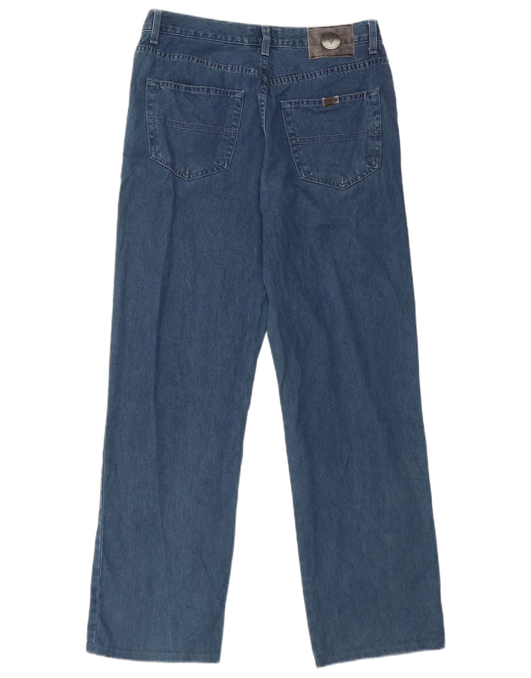 Trussardi Mens Straight Jeans W33 L30 Azul Algodão