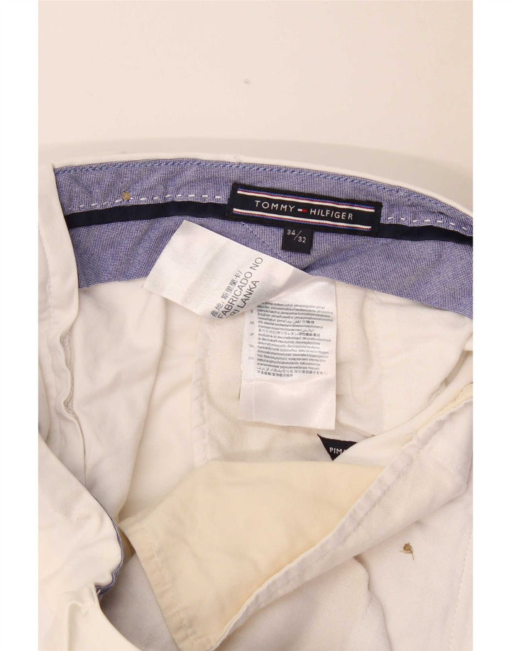 Tommy Hilfiger Mens Slim Chino Calças W34 L32 Branco