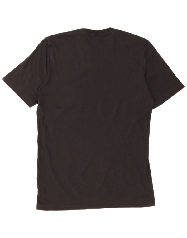 Adidas Mens Graphic T-Shirt Top Pequeno Algodão Preto
