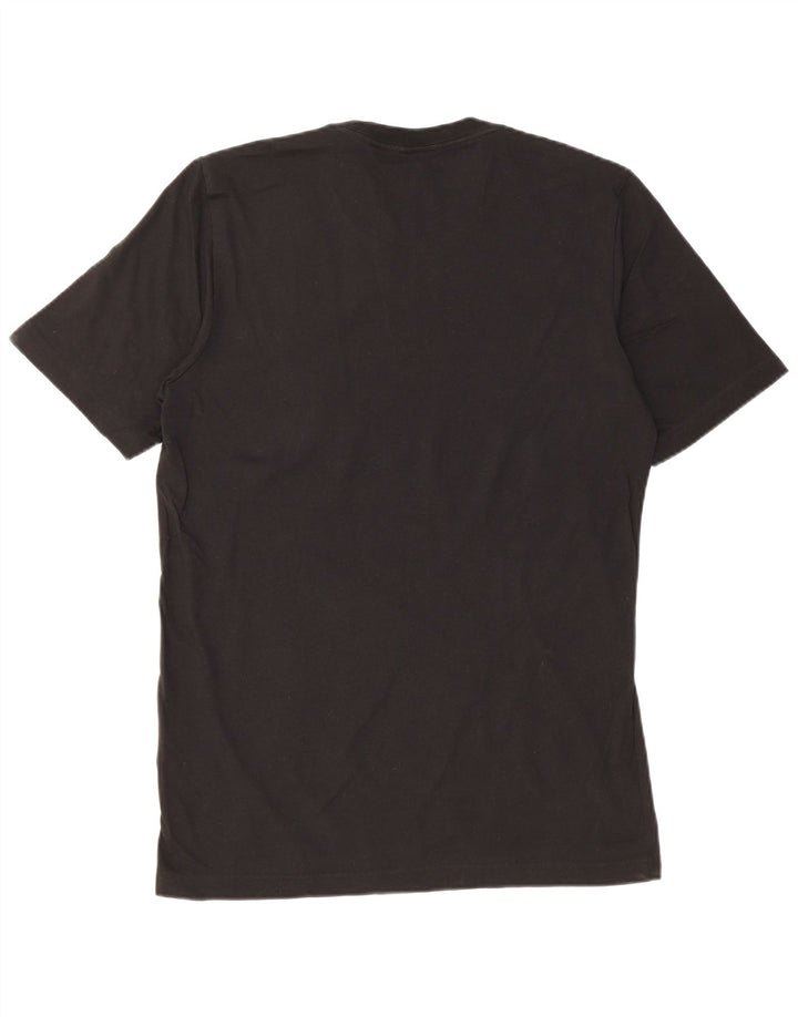 Adidas Mens Graphic T-Shirt Top Pequeno Algodão Preto