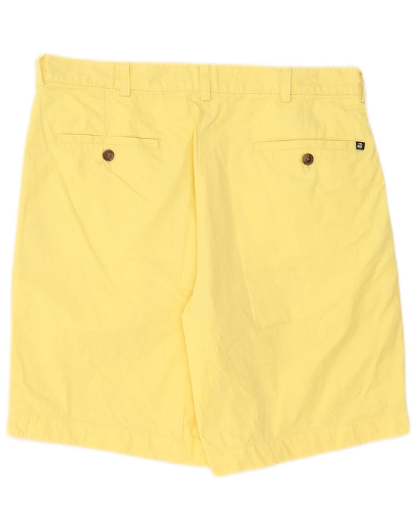 Brooks Brothers Mens 346 Pegged Chino Shorts W33 Médio Algodão Amarelo